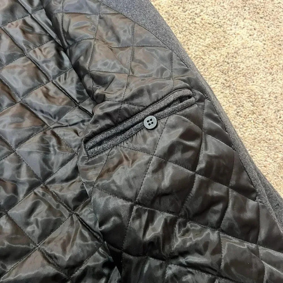 Vintage London Fog Mens Single Breasted Heavy Wool Overcoat XL 48R Charcoal Gray - Picture 12 of 16